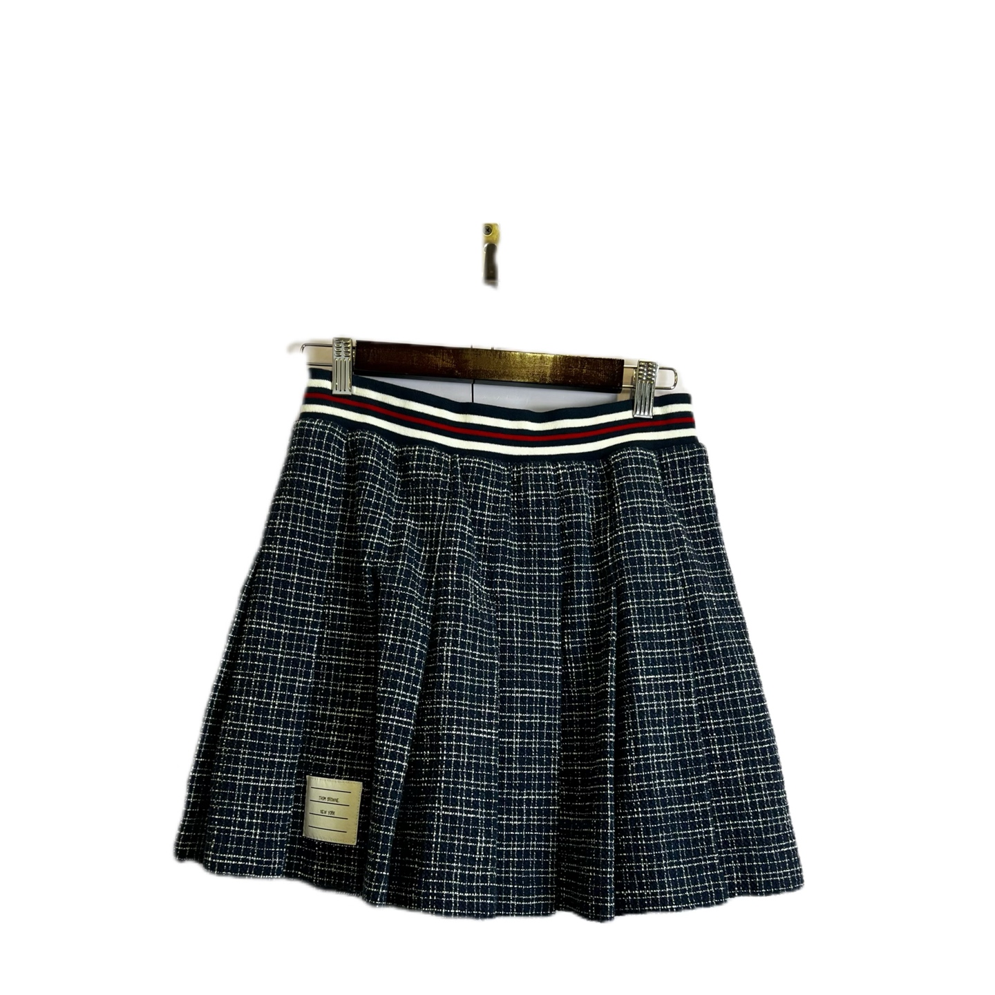 99新 THOMBROWNE 02401 经典深蓝格纹裙子 1码