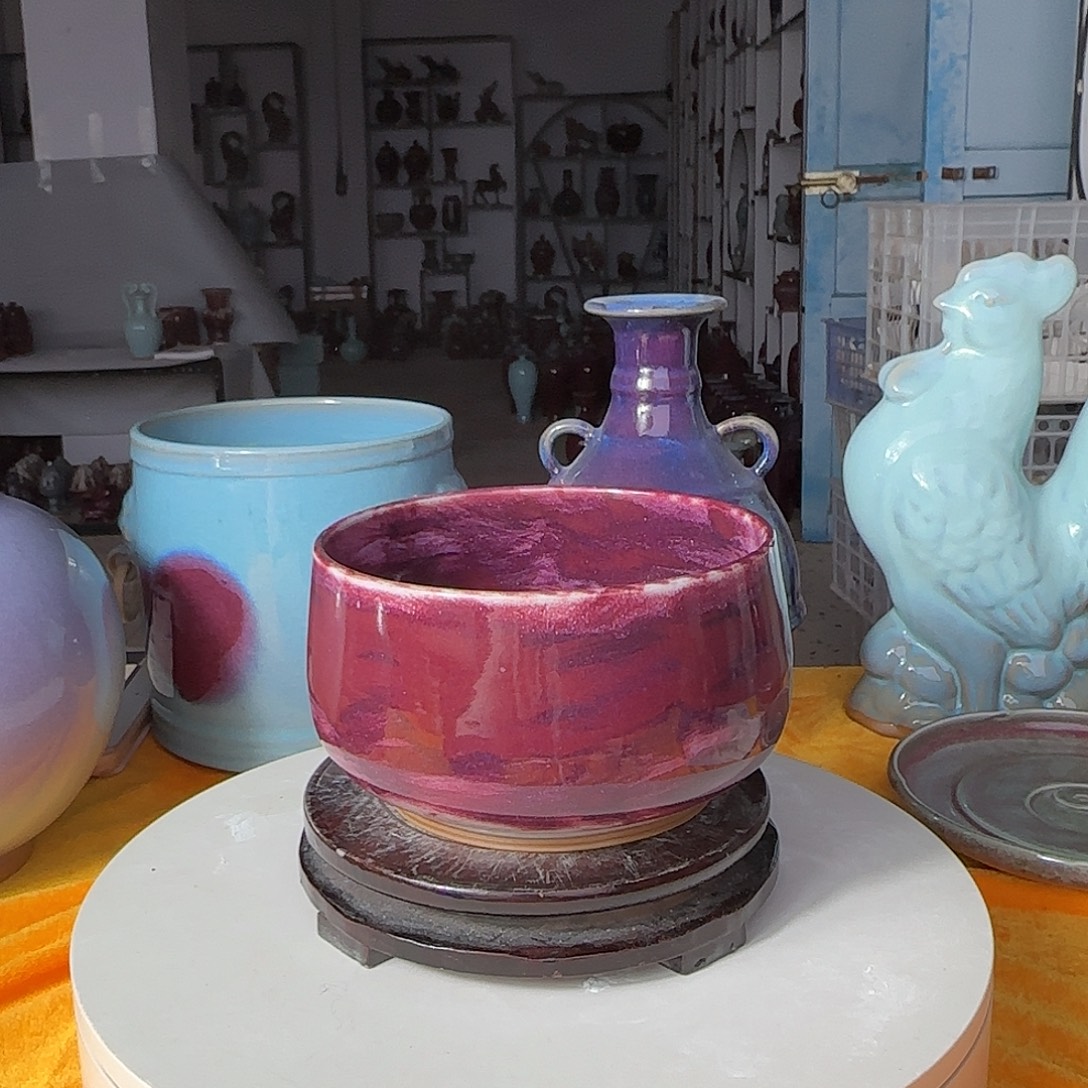 摆件瓷郑家钧窑摆件