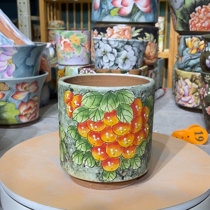 红陶景德镇艺术手绘作品