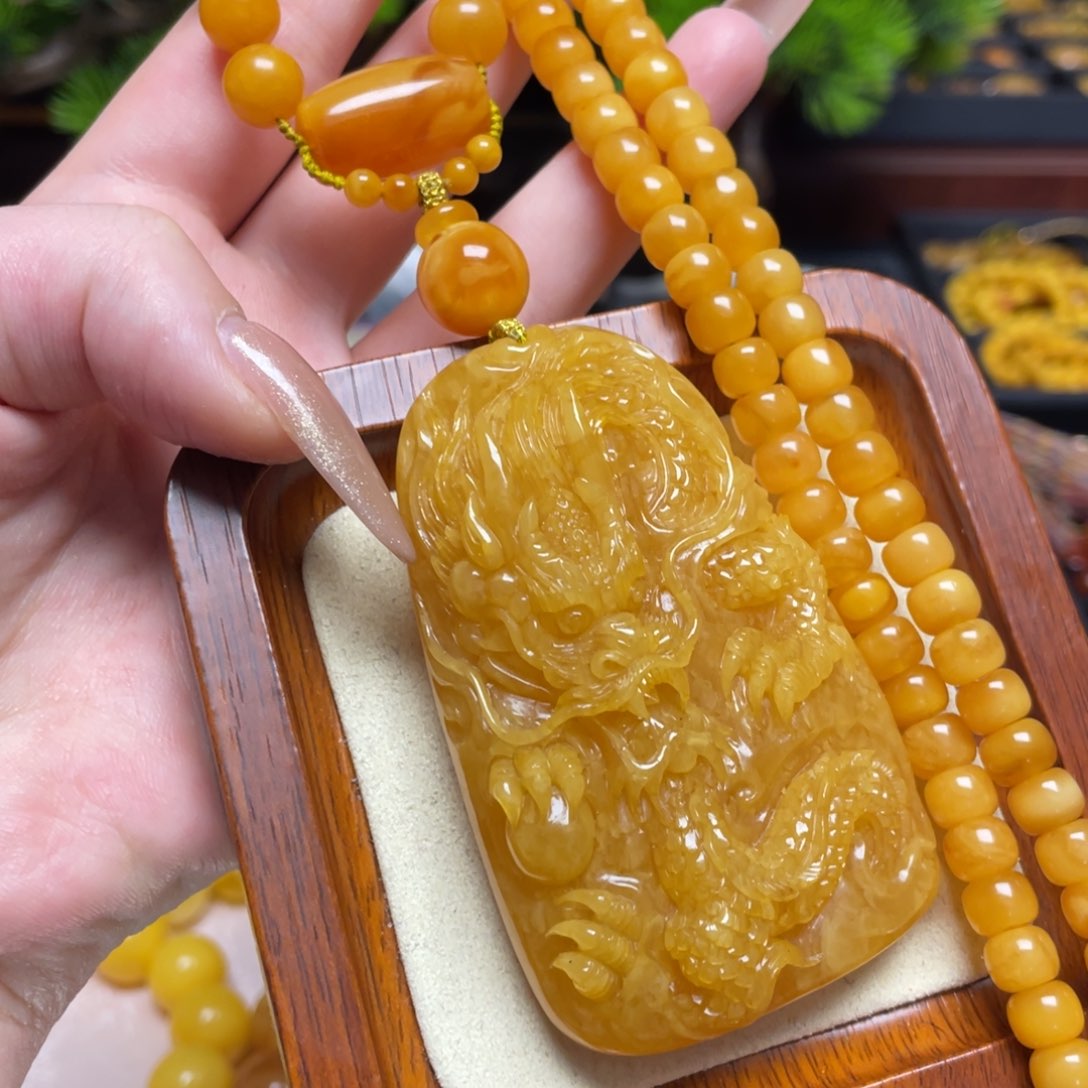 蜜蜡颈饰未镶嵌项链