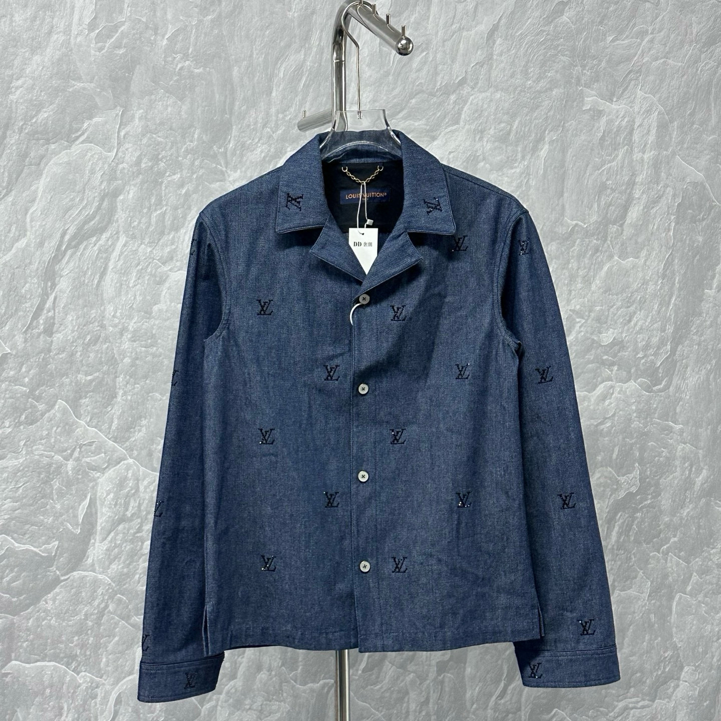 未使用 LouisVuitton/路易威登 SS25满印水钻衬衫外套 XS码J01534