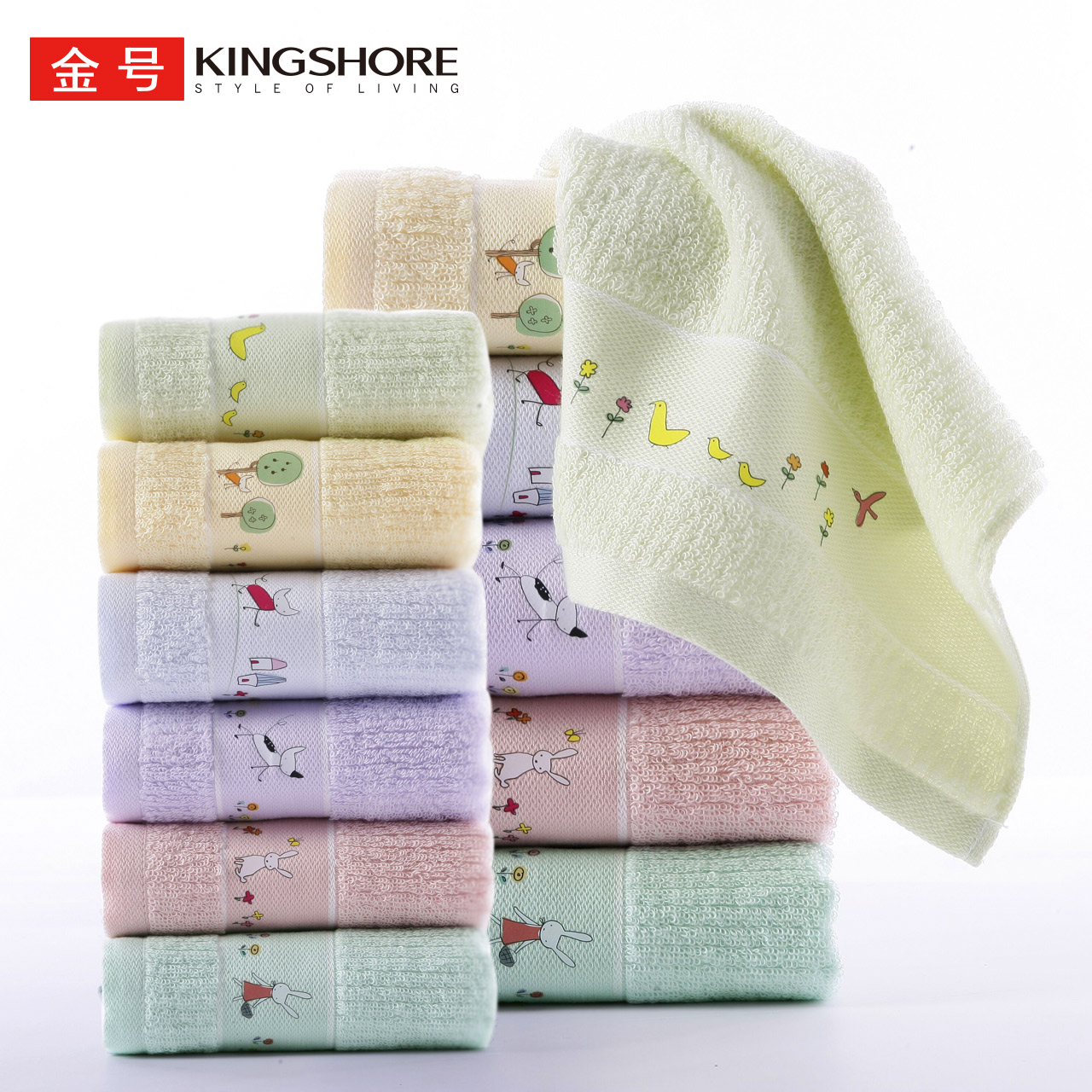 金号纯棉小毛巾吸水洗脸巾面巾家用情侣儿童