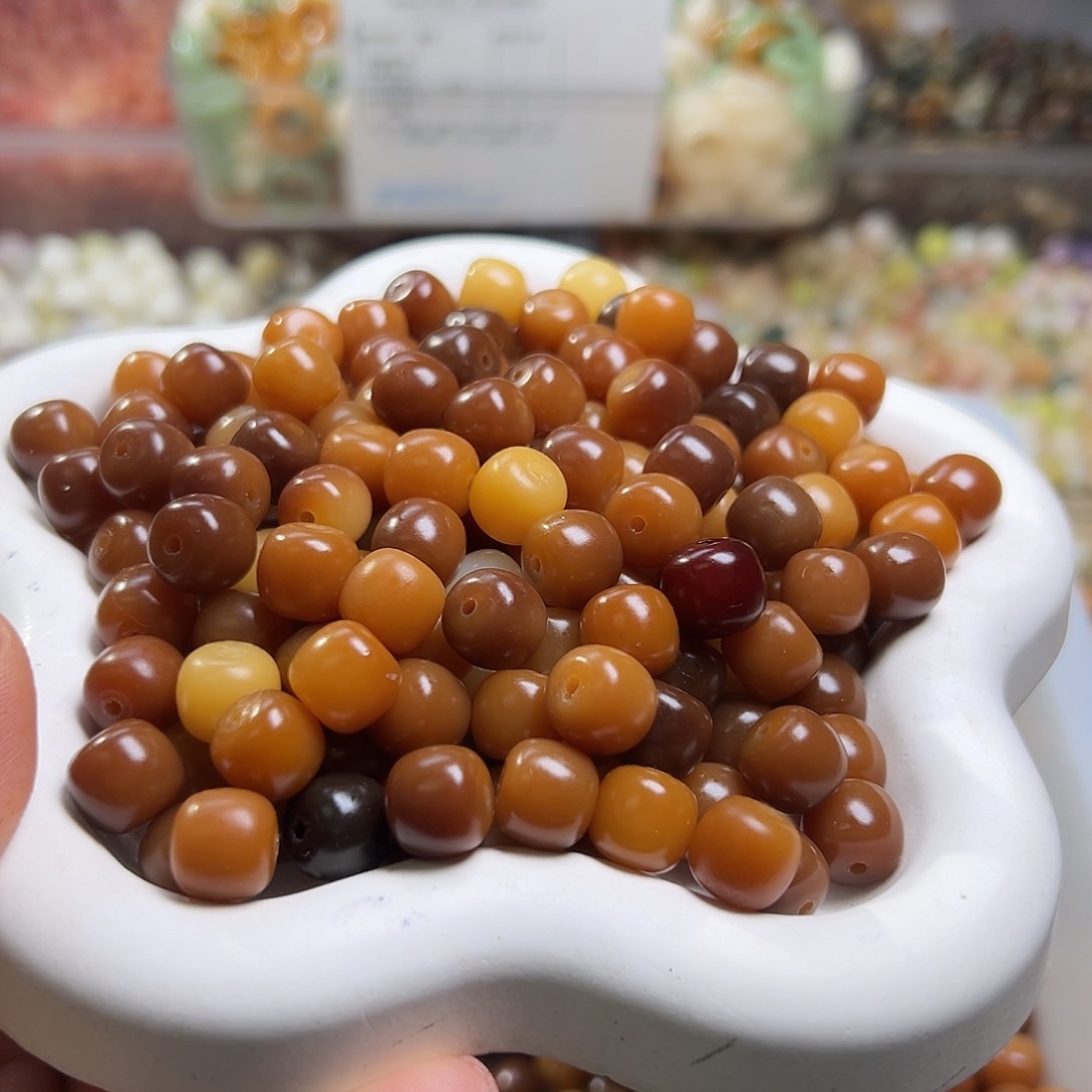 菩提根/象牙果吊坠卡10浅咖桶150颗