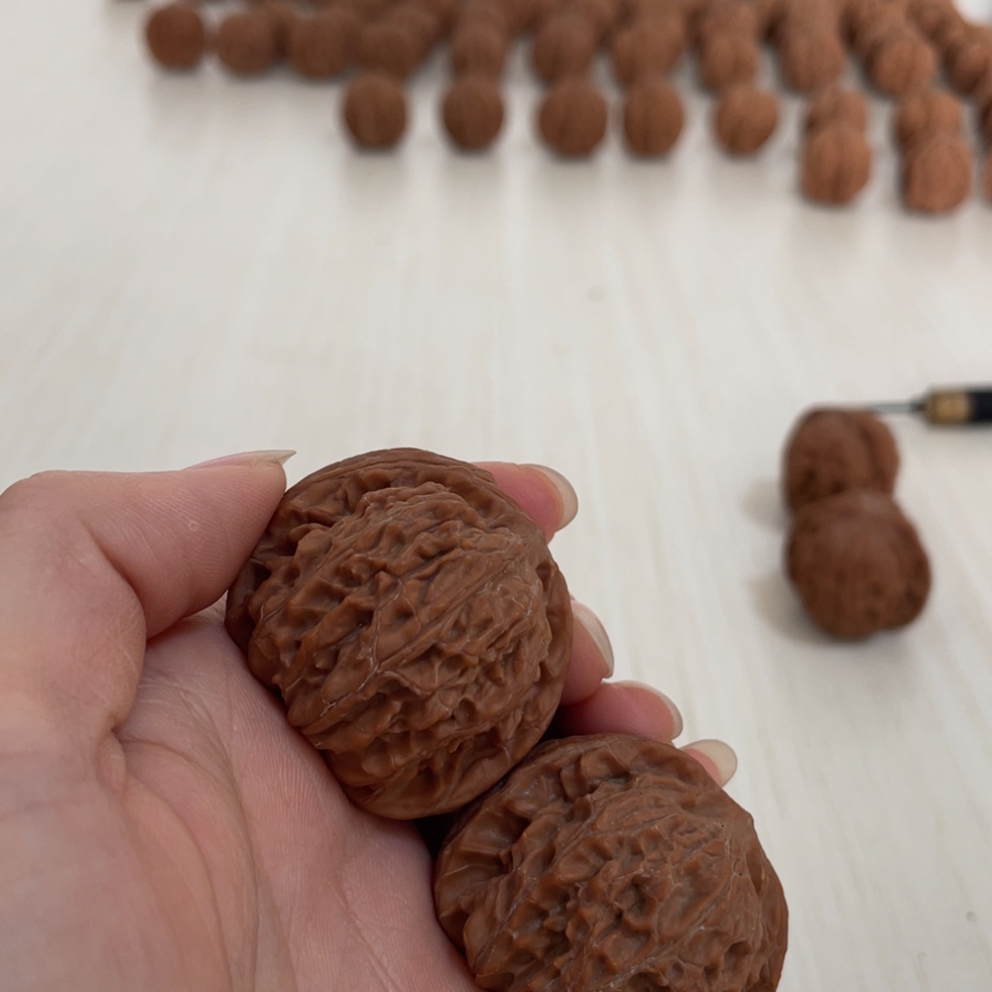 神***明吊坠文玩核桃磨盘40尺全品