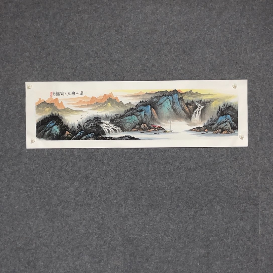 国画四尺对开画芯 捡漏