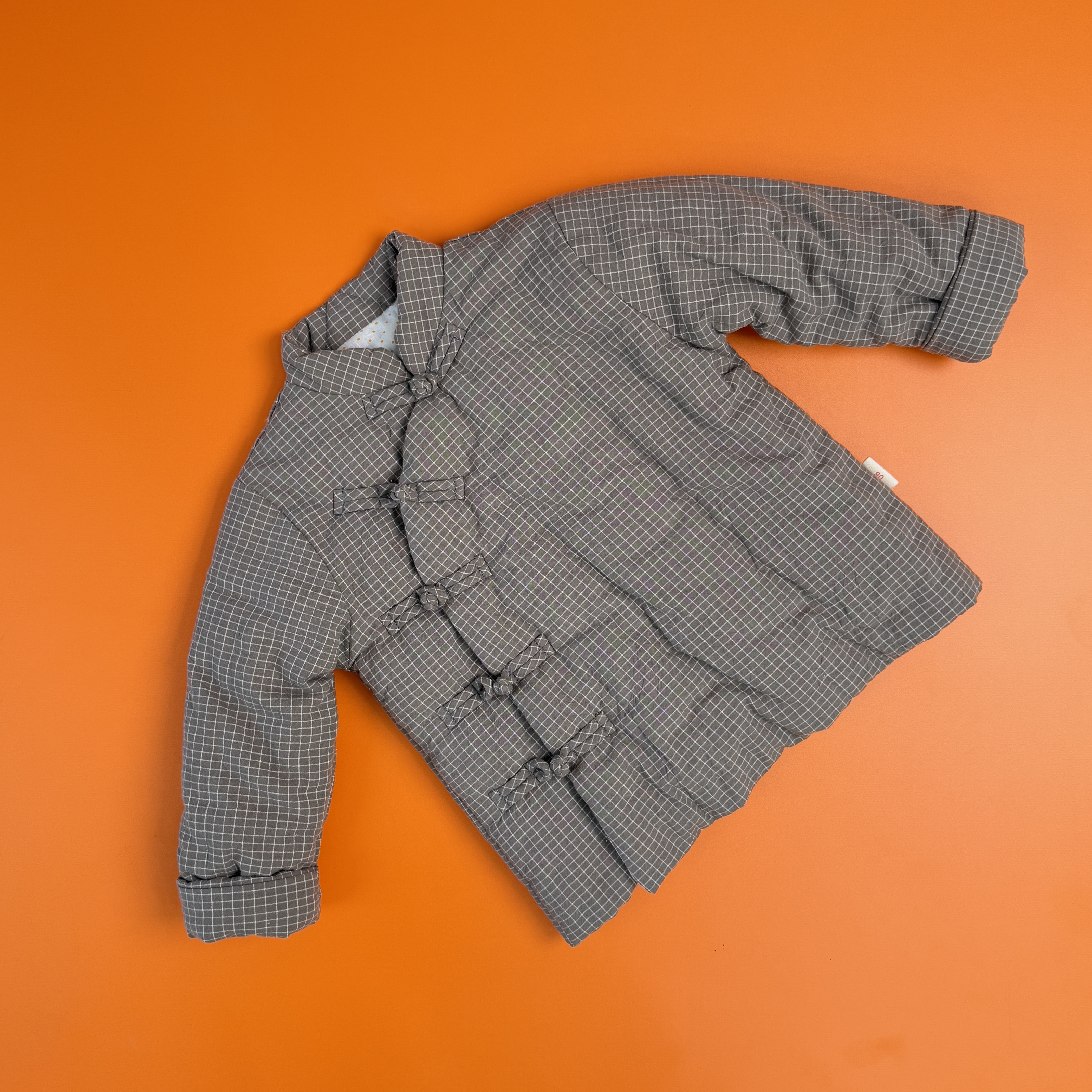 斜襟儿童棉衣手工棉花袄男女厚款保暖棉服棉衣拜年服上衣