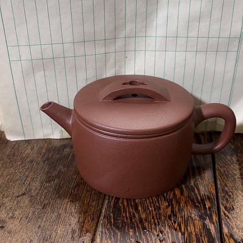 紫砂茶壶老紫泥汉瓦150cc