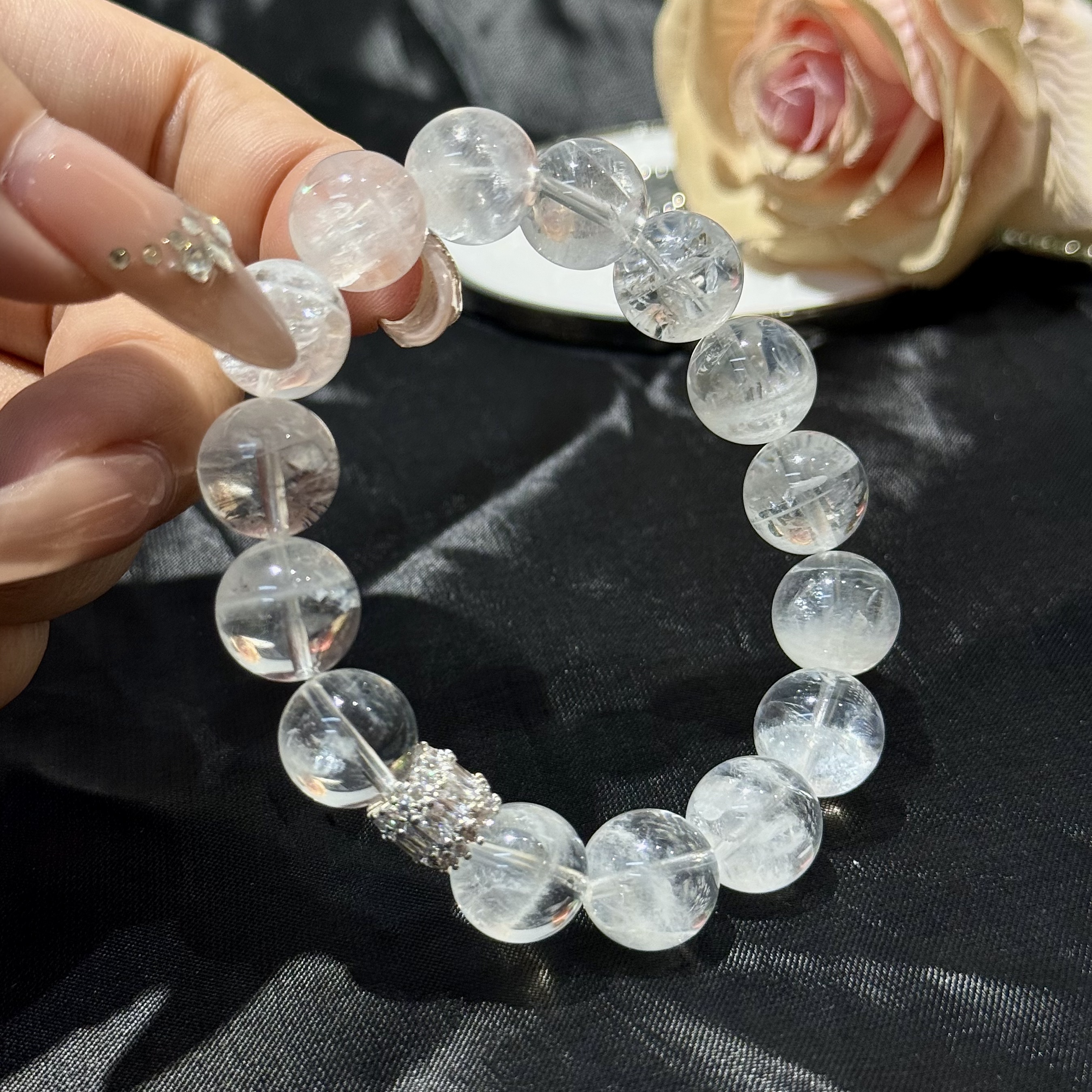 千层白幽灵半盆白幽灵手串 多样性发其一Z175