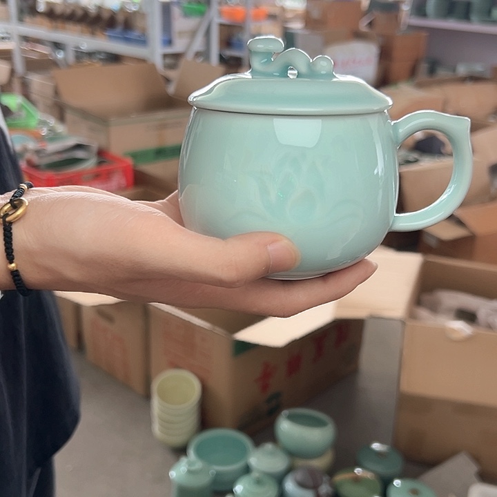 龙泉云间青瓷小米茶器