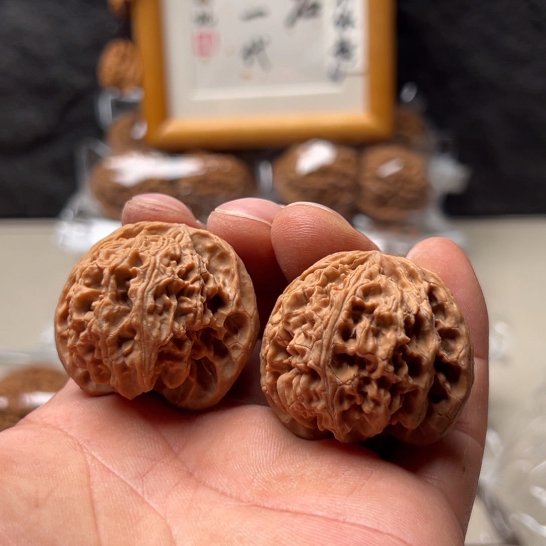 就***会文玩核桃把件苹果39