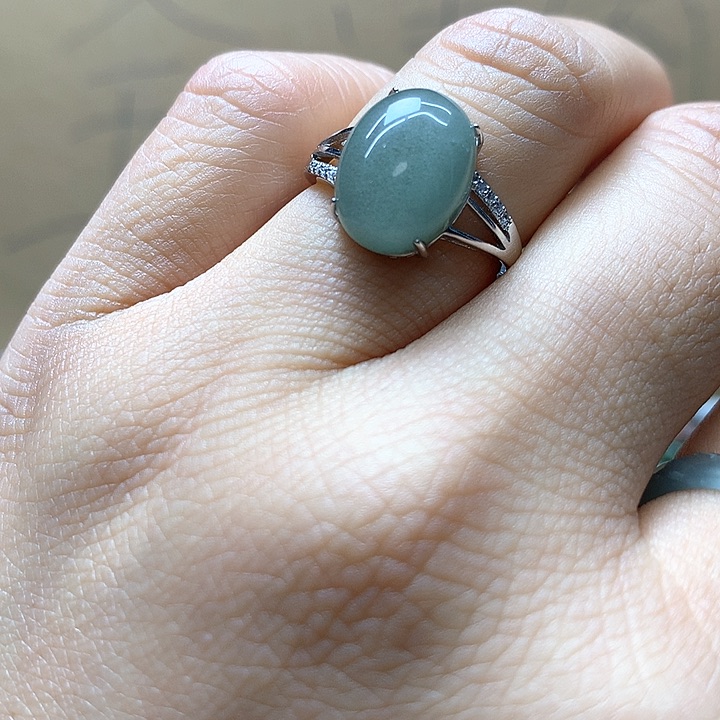 水晶水晶戒指银S925镶嵌