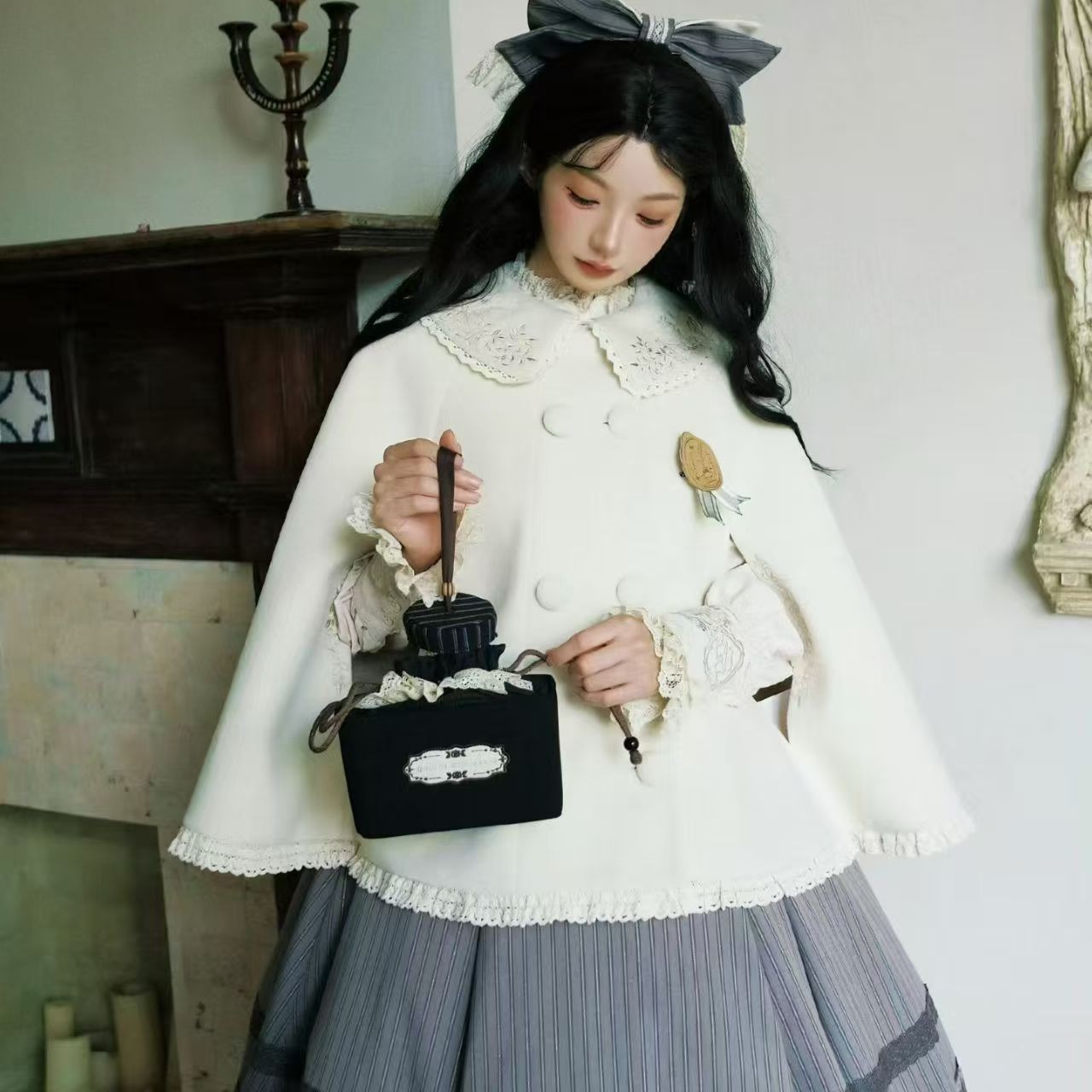 奥斯汀的书信 斗篷 双色可选