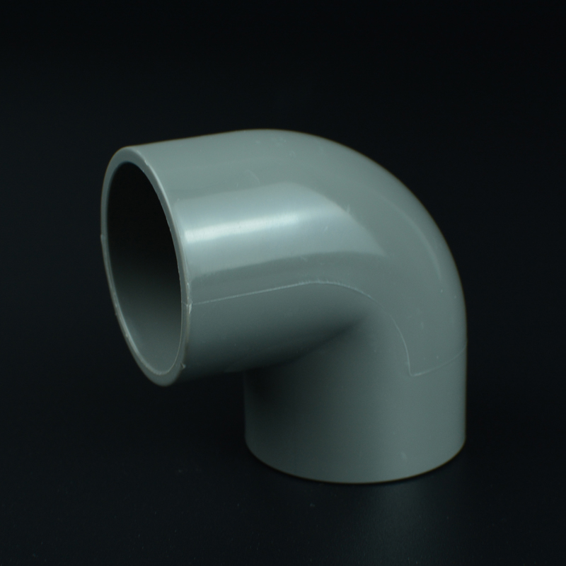PVC给水弯头国标水管配件90°直角弯头适用于排水球阀