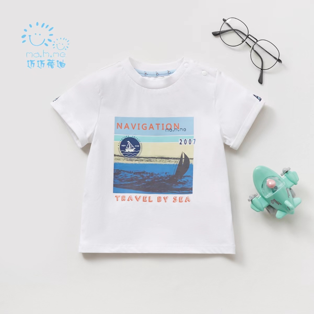 MS200232白色帆船短袖