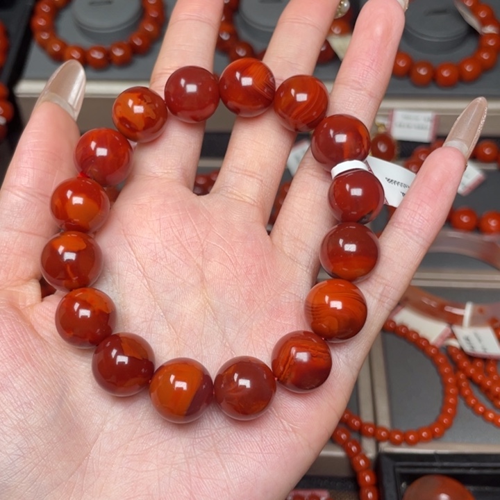 南红玛瑙手链未镶嵌?**?
