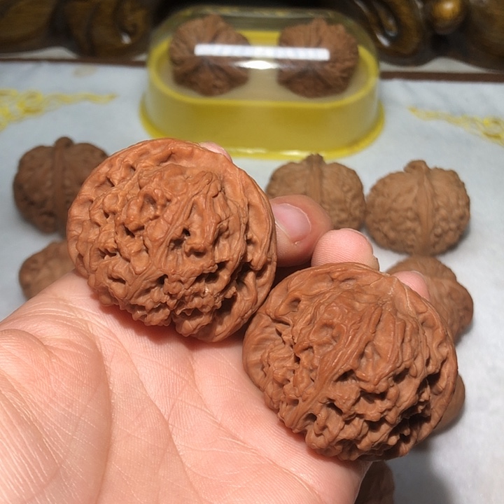 文玩核桃把件43球疆