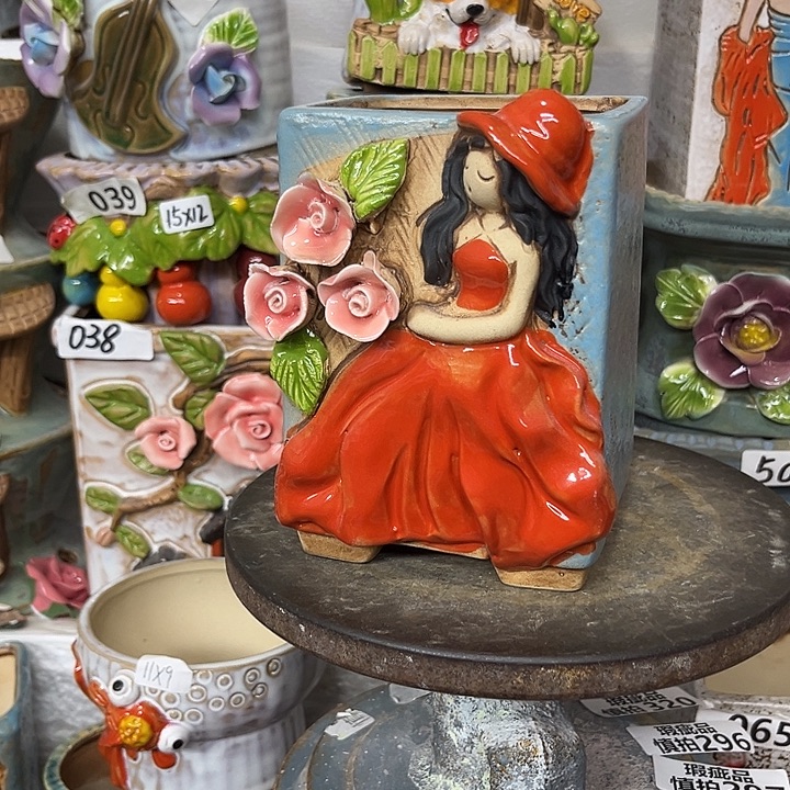 粗陶材质多肉花盆