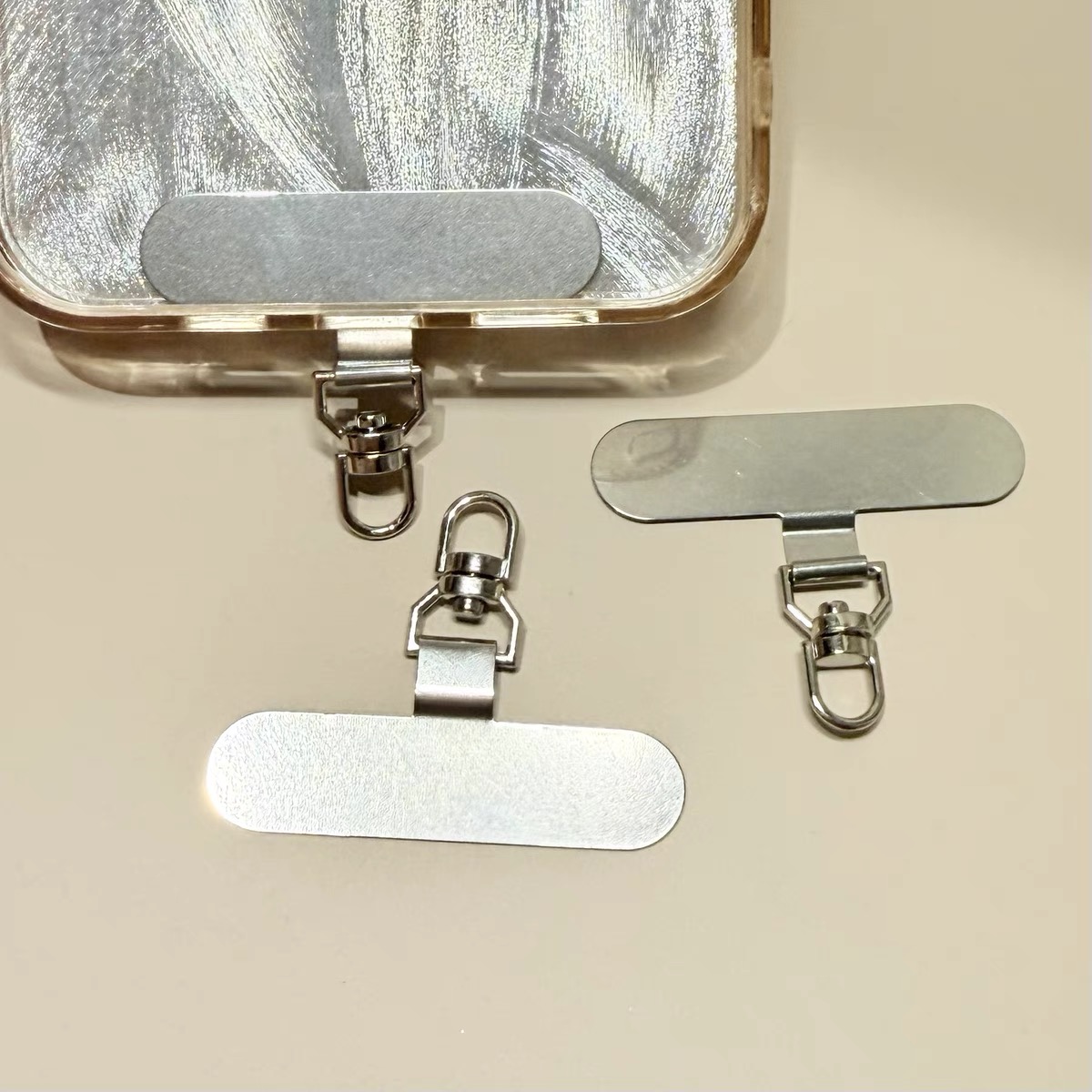 【阿敲】A1467~（2个装）360度旋转0.3mm夹片手机连接垫片-麦穗头饰