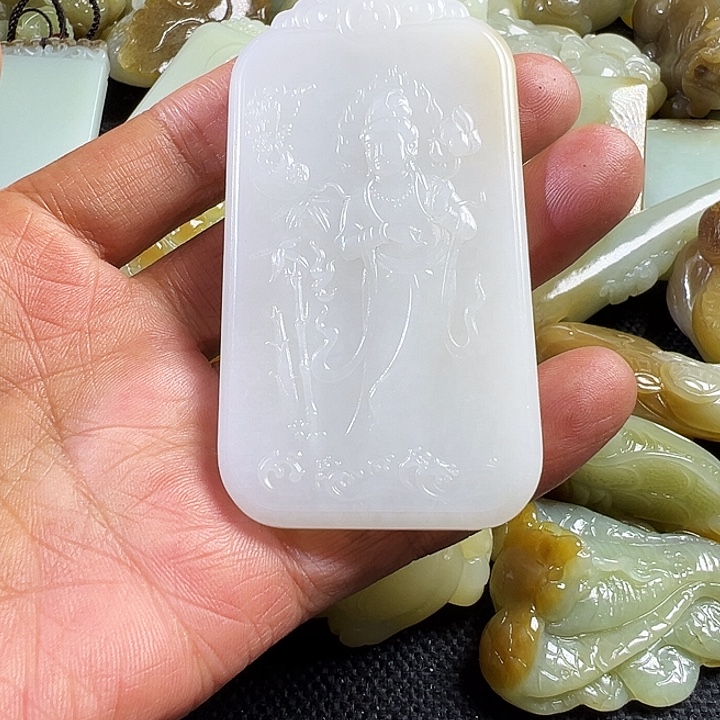 蓝***翔和田玉未镶嵌吊坠(不含链)