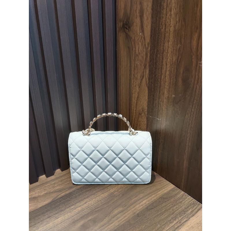 时尚潮流真皮新款女包斜挎包 0280 白色 钻