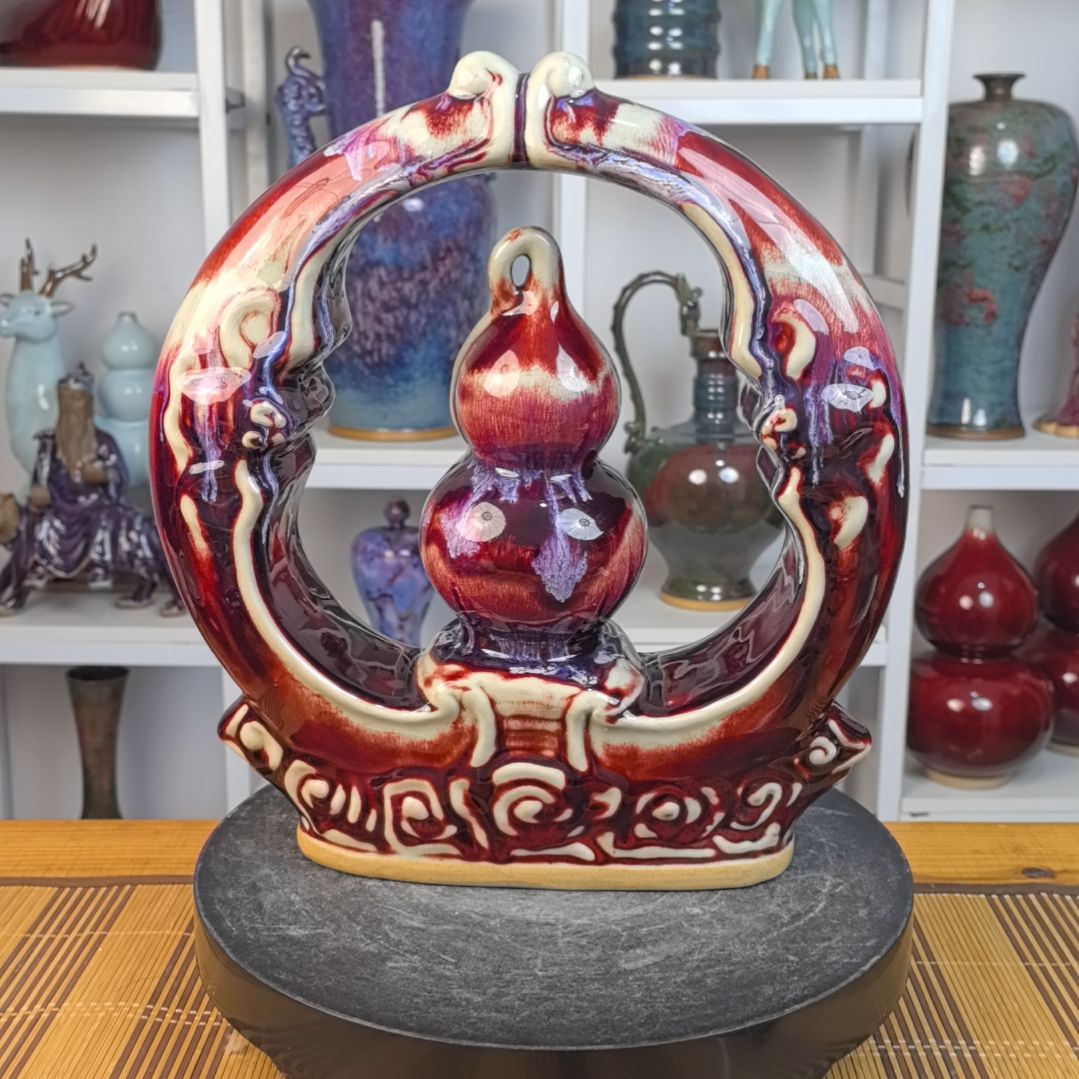 摆件钧瓷摆件神后镇钧瓷