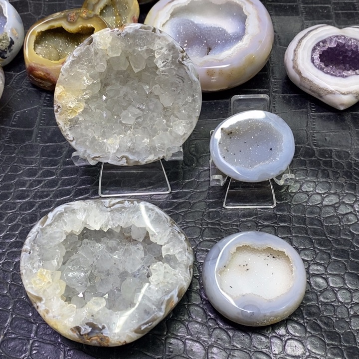 未镶嵌珠宝半成品水晶两个盆