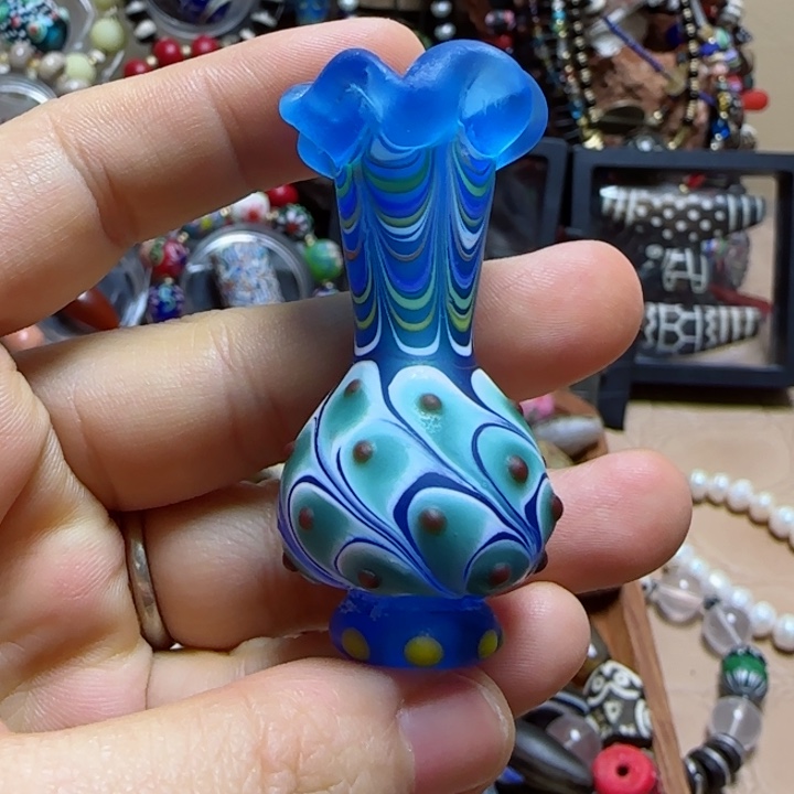 手工琉璃花瓶通孔 卡54