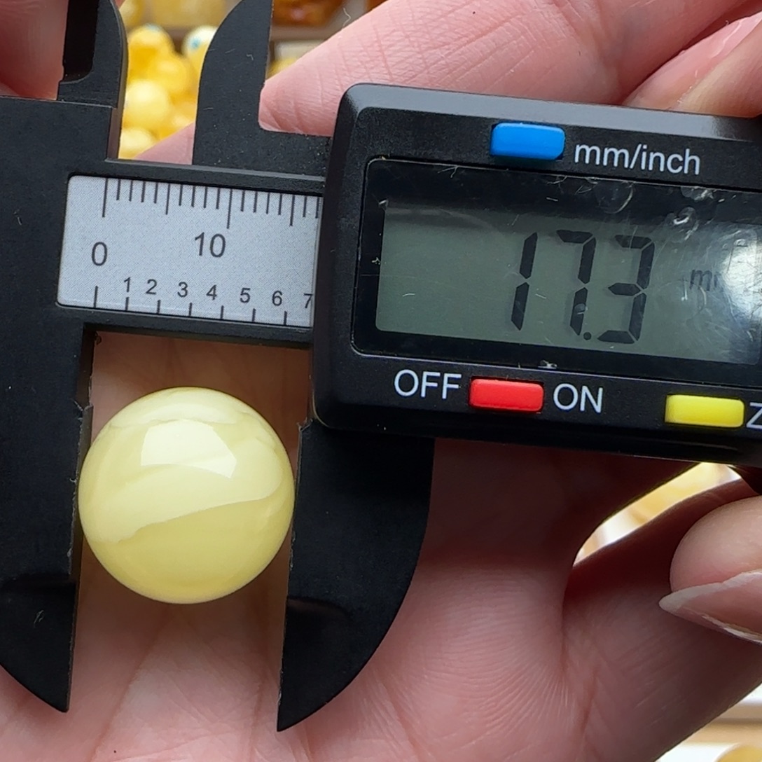 ②***宝蜜蜡未镶嵌裸石白花珠子