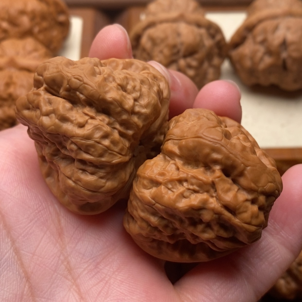 【闪购商品】把件文玩核桃大开背边40左右