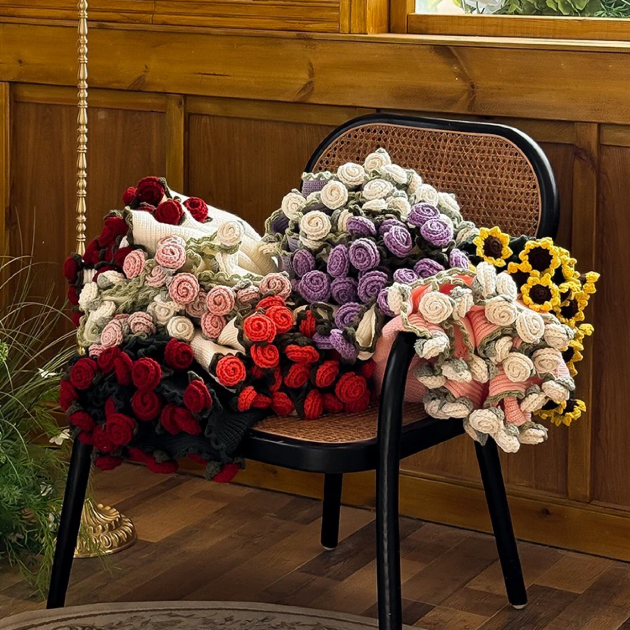 [301～400]四季通用几何图案办公室毛毯加厚沙发毯轻奢床尾毯简约