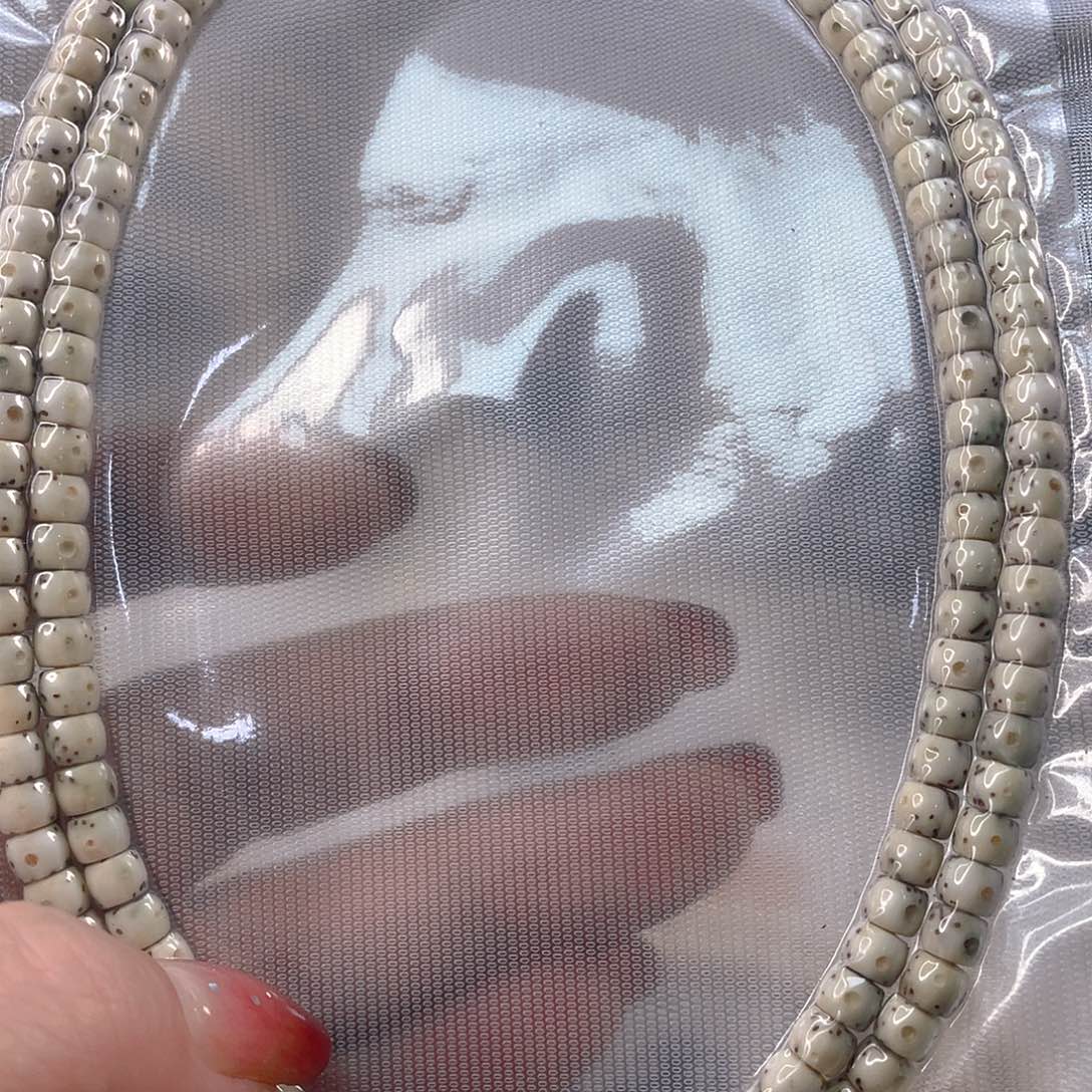 星月菩提吊坠0*6石玉料骨瓷白4.8/3.8一物一图