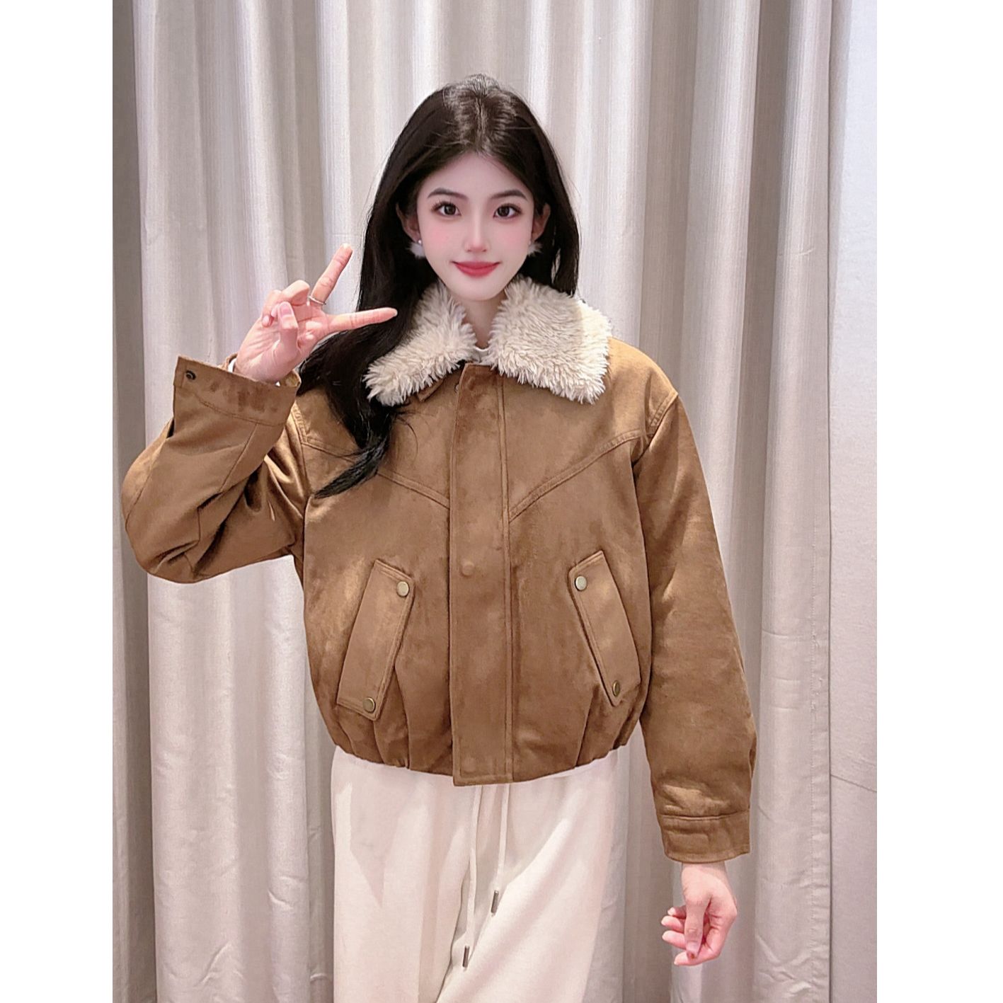 IEF/爱依服2025新款冬季磨砂皮外套