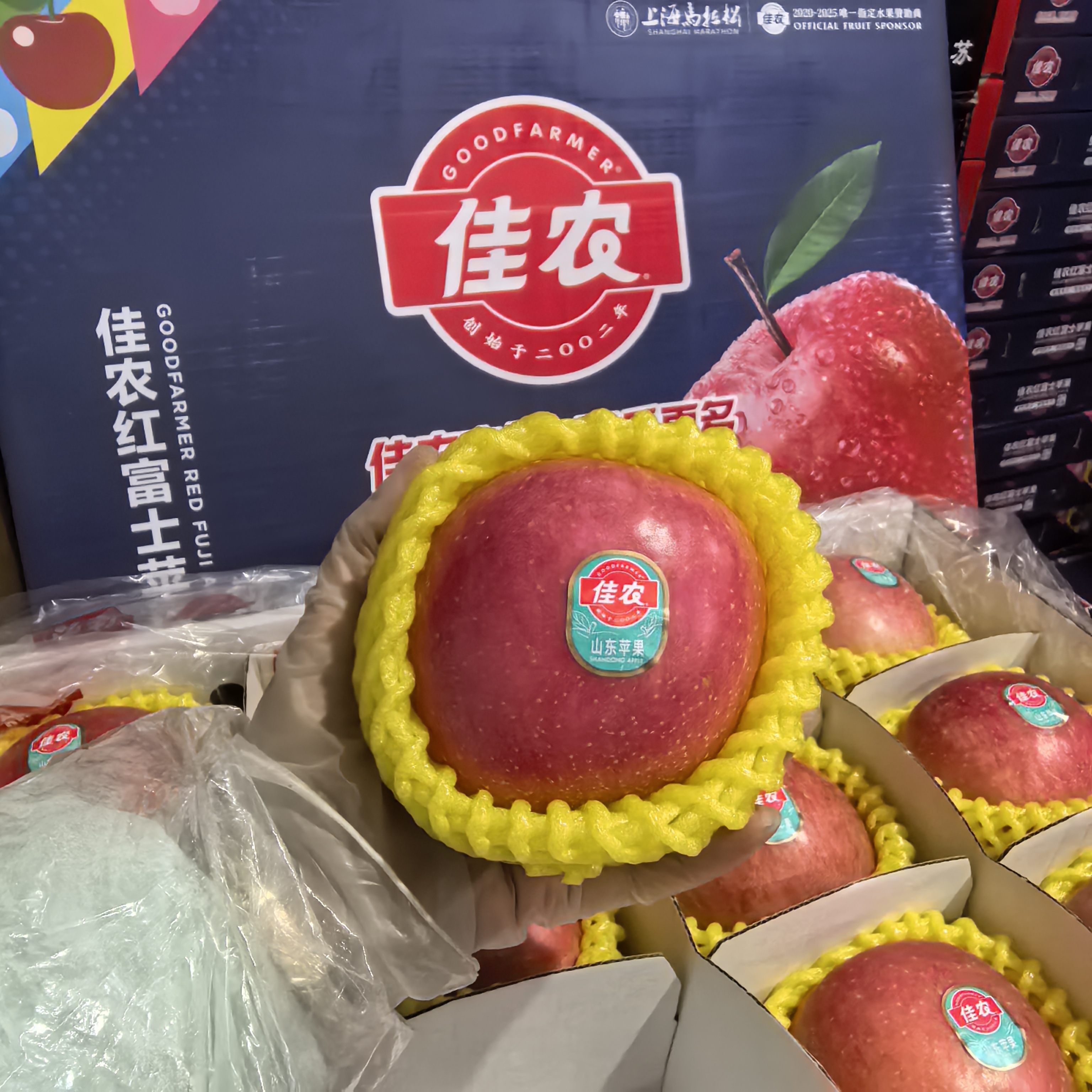 佳农红富士苹果礼盒，大品牌，单层