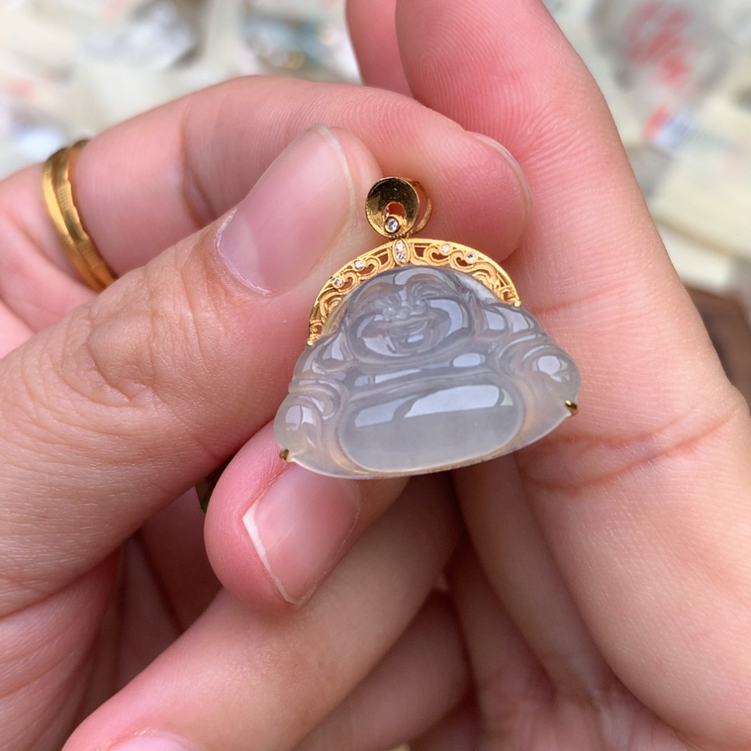 【闪购商品】18K金镶嵌挂件翡翠一