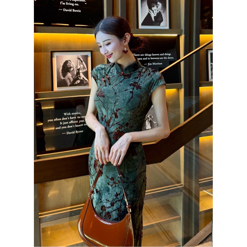 【青菡】2025复古文艺减龄修身显白日常款旗袍125CM