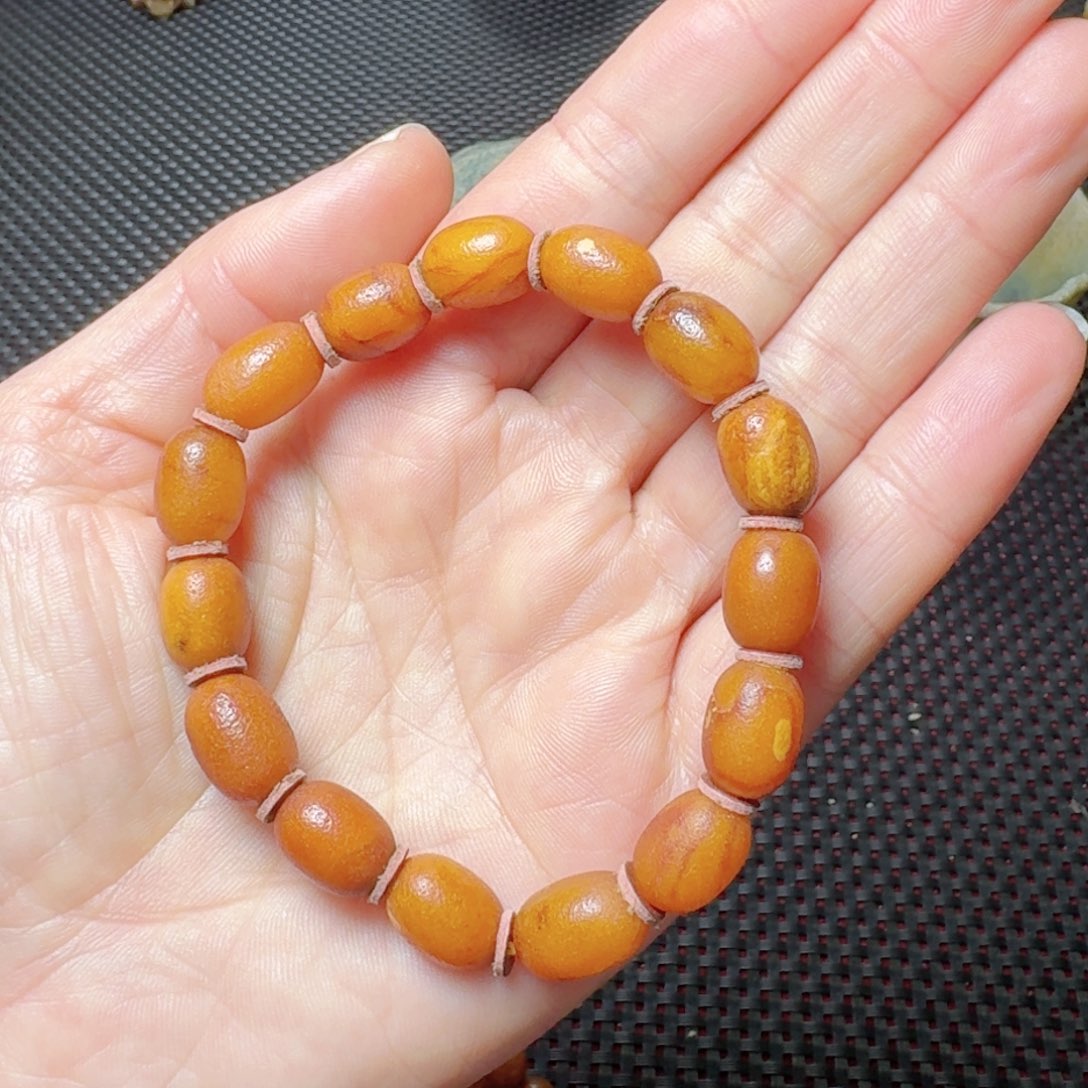 琥珀手链未镶嵌圆珠