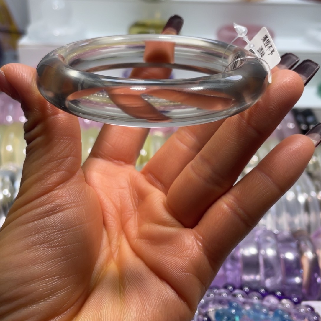 水晶手镯62圈口21号全净体未镶嵌