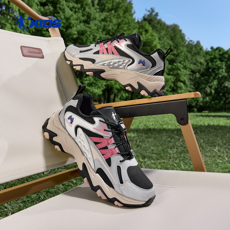 2026乔丹儿童秋冬户外登山徒步防滑耐磨轻便抽绳运动跑步鞋