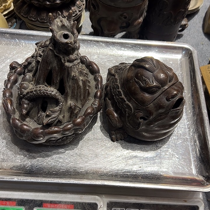 曦*微瑕疵欢黄铜摆件工艺品