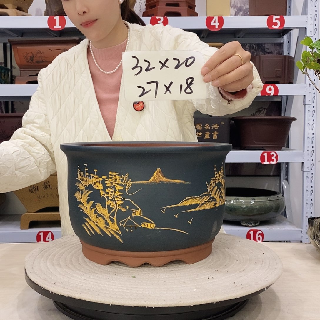 紫砂花盆紫砂花盆