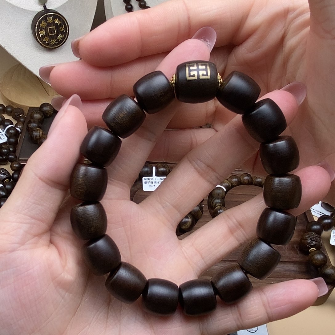 手串沉香越南芽庄白棋楠雷击沉水料