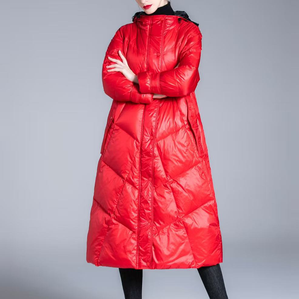 九儿家2025新款羽绒服女中长款过膝加厚爆款8881