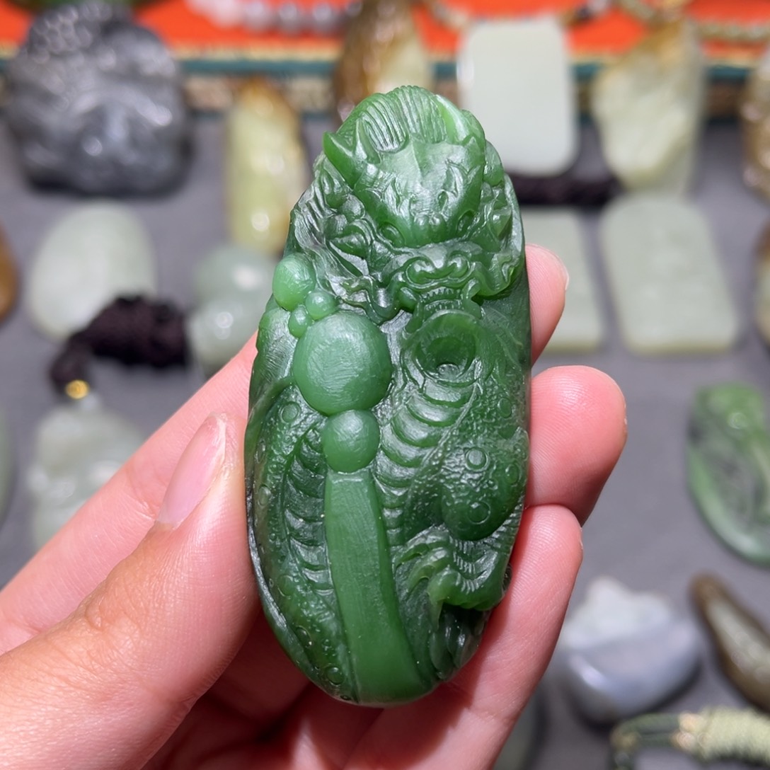 和田玉（碧玉）挂件未镶嵌