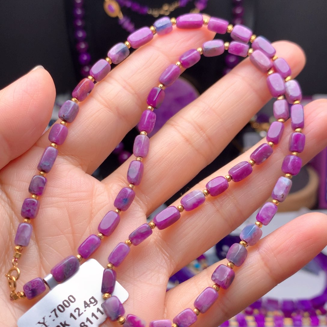 苏纪石（舒俱来）18K金镶嵌项链