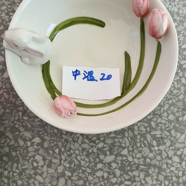 小兔子中温花朵汤碗
