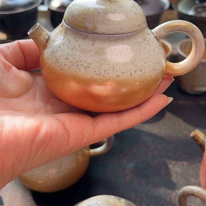 波***波茶盏柴烧茶具柴烧茶具