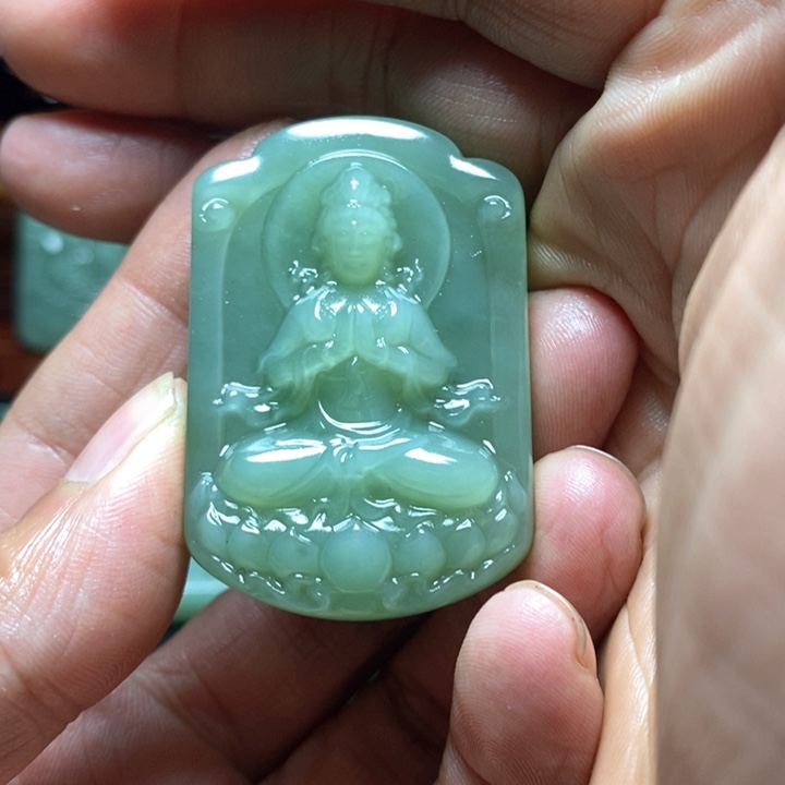 和田玉（碧玉）挂件未镶嵌闲*