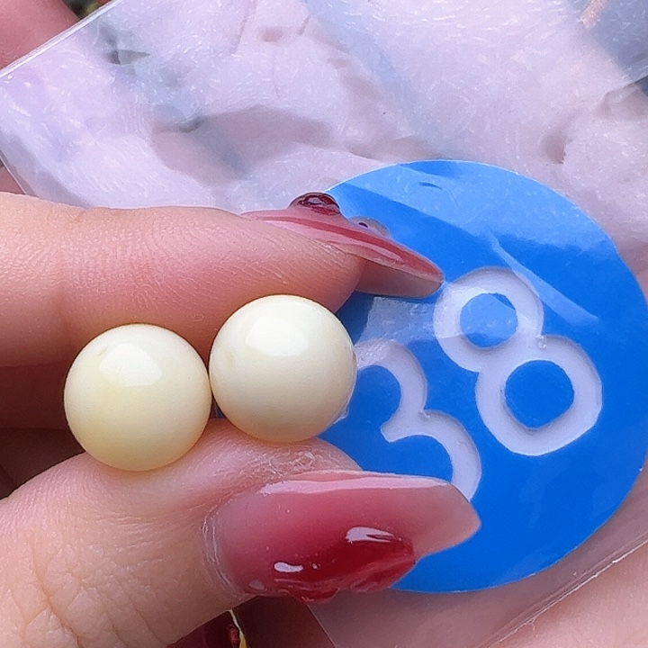 蜜蜡裸石未镶嵌10mm 白蜡 圆珠