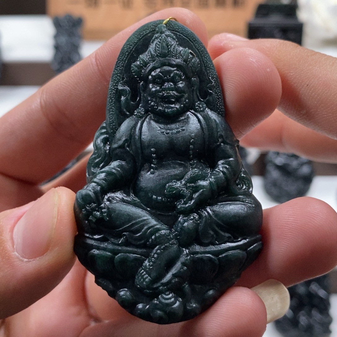 定制翡翠未镶嵌天然A货墨翠
