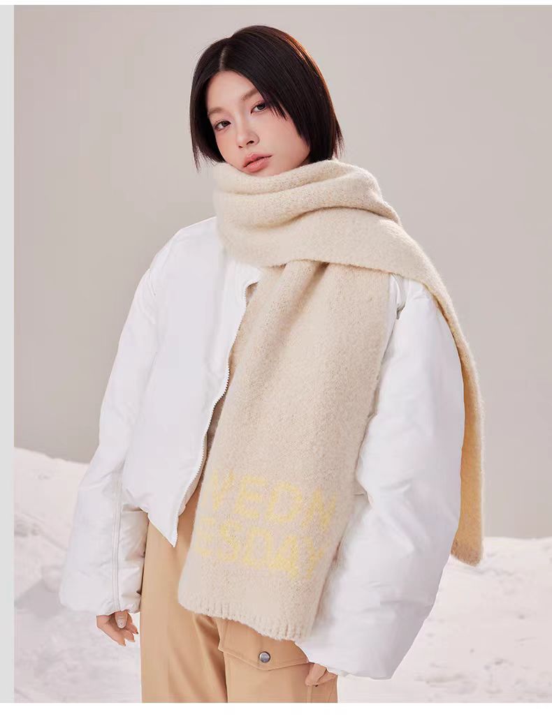 时尚保暖多巴胺羊毛围巾
